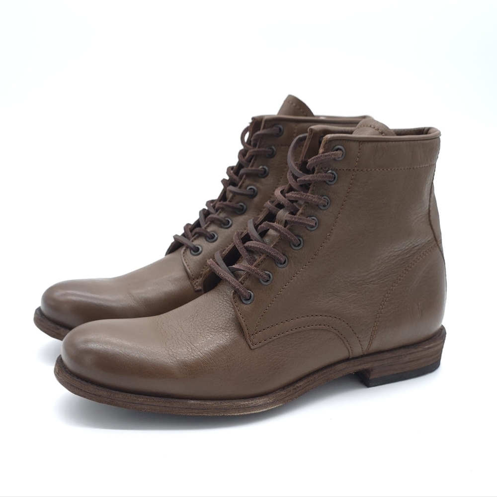FRYE TYLER MENS Lace Up Hand Crafted Leather Boots Cognac Size 11.5 D